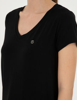 Siyah Comfort Fit Basic Ti__rt
