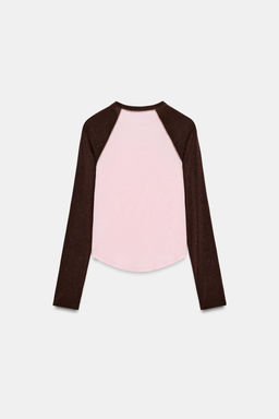CAMISETA RANGL?N CONTRASTE / Khaki - Zara фото 6