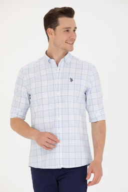 U. S. Polo Assn Мужская синяя рубашка в клетку - U.s. polo assn фото 15