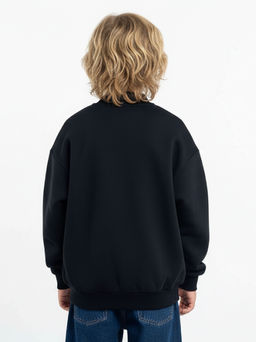 Джемпер на молнии с шевроном 22-2515 черный - Mini maxi фото 3