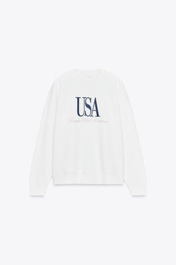 COTTON SWEATSHIRT WITH SLOGAN - Zara фото 6