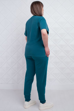 Арт. 2363 Костюм с брюками женский 50-58 (5 шт) Цвет:верх-зеленый кофе, низ-зеленый кофе - Калинка фото 4