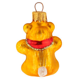 Елочная игрушка фигурка стеклянная Медвежонок с бантом h6см, красный, ручная художественная роспись, подарочная упаковка (Россия) - Домашняя мода фото 4