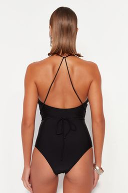 Siyah Halter Yaka Baglamal? Normal Paca Mayo TBESS23MA00187