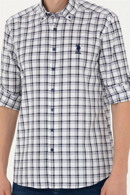 Мужская темно-синяя рубашка с длинным рукавом - U.s. polo assn фото 6