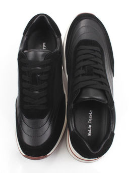 03-A9042-1 BLACK Кроссовки женские (натуральная кожа, натуральная замша)