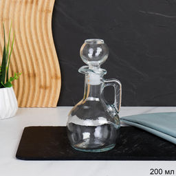 Емкость для масла 200 мл стеклянная пробка / G-4 /уп 72/ ДОП.СКИДКА НА КОРОБ 3%