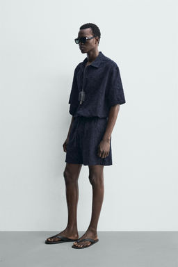 CAMISA JACQUARD TEXTURA / Marino - Zara фото 4