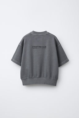 CONJUNTO SUDADERA MANGA CORTA Y BERMUDA CARGO / Gris antracita