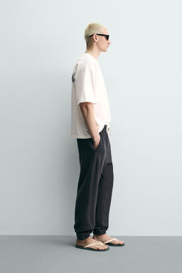 CAMISETA RELAXED FIT TEXTOS ESTAMPADOS / Blanco