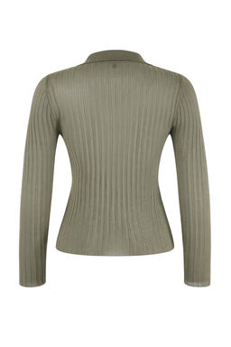 Wardrobe Essentials Kiremit Fitilli Polo Yaka Ince Triko Kazak TWOSS26KZ00004 - Trendyolmilla фото 12