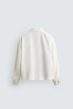 SOBRECAMISA FLUIDA BOXY FIT / Blanco roto - Zara фото 9