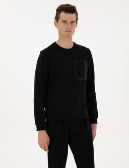 Siyah Regular Fit Sweatshirt