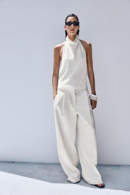 SATIN HALTER TOP - Zara фото 24