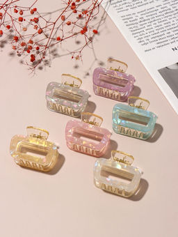 Краб для волос "Кимберли мини" пастель перламутр, 5,5х4 см, микс