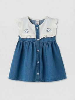 Bebe Yaka Nak??l? K?z Bebek Jean Elbise