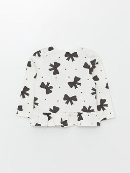 Bisiklet Yaka Uzun Kollu Nak??l? K?z Bebek Bluz 2li - Waikiki фото 3