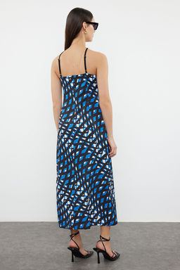 Siyah Geometrik Desenli Duz Kesim Dokuma Elbise TWOSS24EL01039 - Trendyolmilla фото 5