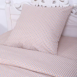 Постельное бельё 1,5сп Виши, цвет бежевый, 150х210см, 150х210см, 70х70 см, бязь, 120 г/м, хлопок 100% - Атра фото 3