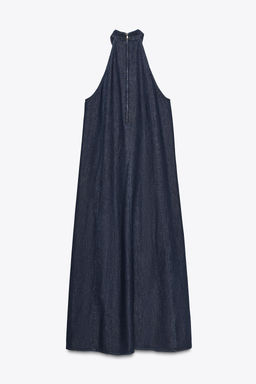 TRF HALTER DENIM DRESS - Zara фото 17