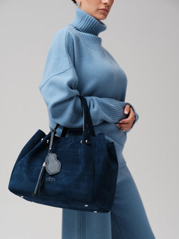 Замшевая сумка с матрешкой Vasilisa DBR 31210 синяя глубина  фото 5