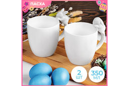 Набор 2 кружки Elan Gallery Кролики фарфор 350 мл 12×8,5×11,5 см  фото 17