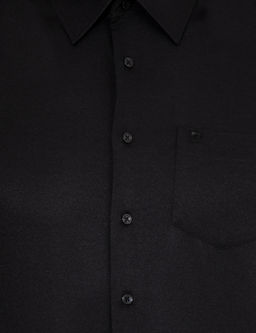 Siyah Regular Fit Uzun Kollu Klasik G_mlek