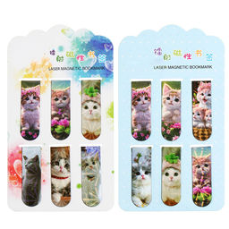 Набор закладкок для книг магнитных 6 штук МИКС Котята