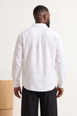 Beyaz Regular Erkek Buyuk Beden Gomlek TMNSS26AX00002 - Trendyolmilla фото 6