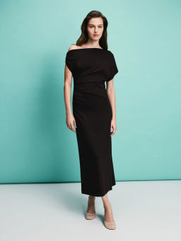 Асимметричное платье миди из вискозы / Zarina