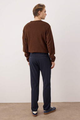 Lacivert Erkek Rahat Kesim Kumas Pantolon TMNAW26PL00025 - Trendyolmilla фото 4