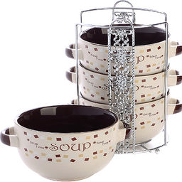 23125 Набор супниц 4 пр на мет подс 520мл LR (х6)