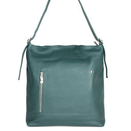 SJ7686 d green, Женская кожаная сумка, Barcelo Biagi