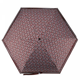 Зонт-мини механический Орнамент ткань эпонж (полиэстер) + черное УФ-покрытие, 6 лучей, д/купола 90см, 5 сложений, 17см в сложенном виде, механизм против ветра, пластмассовая ручка, цвет терракотовый, 225гр (Китай) - Домашняя Мода фото 4