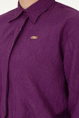 Женская фиолетовая рубашка с длинным рукавом Неожиданная скидка в корзине - U.s. polo assn фото 7