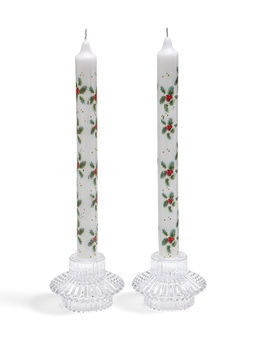 Свеча столовая "Ягодки" 2,2х2,2х22,5 см (набор 2 шт), 7 ч