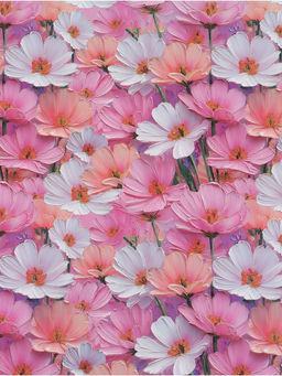 Цена за 10 шт. Бумага упаковочная глянцевая «Цветы», 50 × 70 см