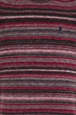 U. S. Polo Assn Мужской трикотажный свитер вишневого цвета с круглым вырезом - U.s. polo assn фото 6