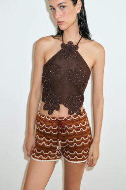 SHORTS CROCHET / Terracota - Zara фото 2