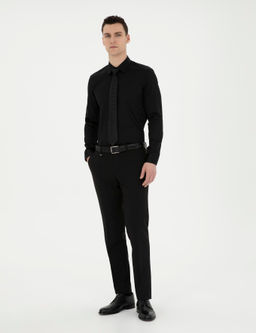 Siyah Slim Fit Uzun Kollu Basic G_mlek - Pierre cardin фото 11