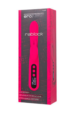 Вибратор для точки G с клиторальной стимуляцией eroTeq Rablock, силикон, розовый, 23,5 см - Toyfa фото 7