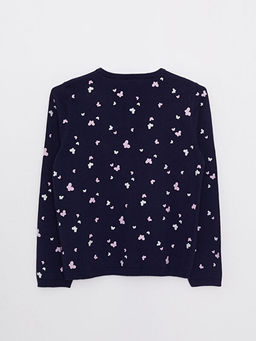 Bisiklet Yaka Bask?l? Uzun Kollu K?z ?ocuk Triko H?rka - Waikiki фото 2