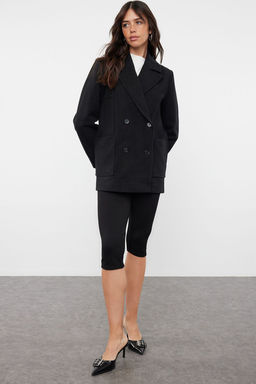 Siyah Cep Detayl? Yumusak Dokulu Regular K?sa Kaban TWOAW25KB00007