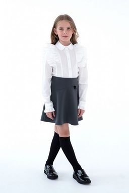 Жёлтая школьная блуза Mooriposh, модель 06114  фото 13