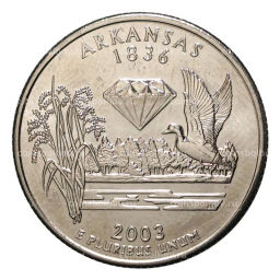 25 центов 2003 года P Штаты и территории - Арканзас