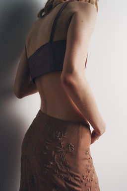 FAUX LEATHER STRAPPY BRALETTE - Zara фото 3