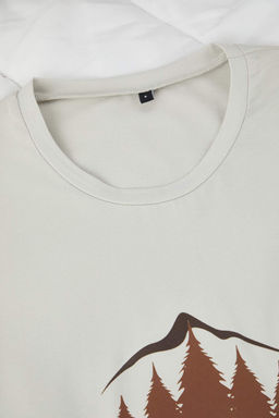 Gri Pamuklu Animal Desen Uzun Kol Orme Pijama Tak?m? TMNAW26PT00049 - Trendyolmilla фото 3
