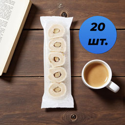 Рулеты с миндалем, 20шт*60г, 1200г