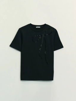 Футболка с бантом из блесток / Zarina