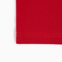 Футболка женская с вырезом лодочка MINAKU: Basic line, красная, размер 44